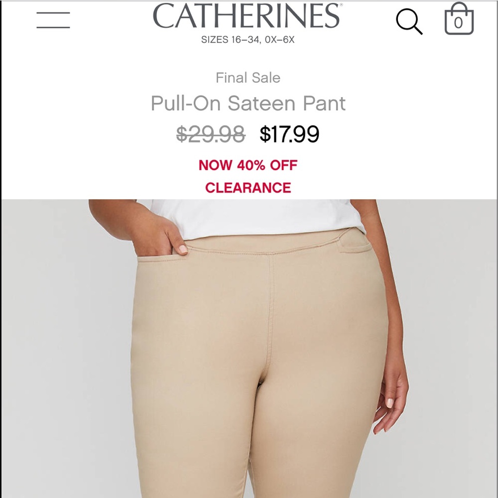 Khaki stretch pants - 2x tall -NWT